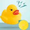 Baby Bath Toys Kids Floating Bath Toys Mini Swimming Rings gummi Yellow Ducks Fishing Net Washing Swimming Toddler Toys Water Fun