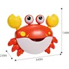 Baby Bath Toys Bubble Crab Bath Toys Automatic Bubble Maker Baby Bath Toys for Toddlers Bubble Bathtub Toys with Music Machine pour enfants