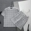 Letra de camisa de designer de algodão branco Ruos de pinça casual Impressão de novas camisas de manga curta e shorts de manga curta 2024 FZ2405071