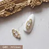 10pcslot 3D Drop Love Oval Alloy Nail Art Zircon Pearl Crystal Metal Manicure DIY Nails Accesorios Supplies Decorations Charms 240426