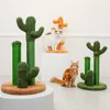 Cat Scratching Post Cactus Cat Scratcher med 3 skrapstänger och interaktiv dinglande boll