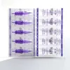 50pcs / boîte cartouches de tatouage jetables aiguille RL RS RM M1 Purple Permanent Feed-Lip Makeup Needles For Tattoo Machine Pen 240416