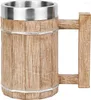 Mugs German Bucket Beer Mug Medieval Vintage Coffee Cup Creative Stainless Steel Tea Personalized Bar Draft