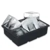 Verktyg 4/6/8/15 rutnät Big Ice Tray Mold Box stor matkvalitet Silikon Ice Cube Square Tray Mold Diy Bar Pub Wine Ice Blocks Maker Model
