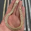 Hip Hop Men Sieraden 10 mm Miami Cubaanse armbanden 5ct VVS 3 Rijen Moissanites Iced Cuban Chain Link armband