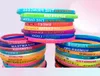 100pcs SAG SAG S LEMPLES TOP MEN MEN MEN FEMMES beaux bracelets en silicone Enfants Bijoux de mode de mode NEW8709582