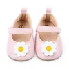 Autumn Flora Bowknot Baby Girls First Walkers fashionabla mjuka botten småbarnskor 018 månader 240425