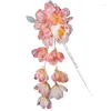 Haarclips Flower Hairpin Ancient Hanfu Hoofddress Tassel Step Perm Haarspelden Retro Chinese stijl Kostuumaccessoires