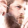 new New Innovative Design Beard Shaping or Stencil with Full-Size Comb for Line Up Tool Trimming Shaper Template Guide for Shavingstencil trimming comb