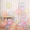 Dekoracja imprezy 20pcs 10 cali kryształowe balony bąbelkowe pastelowe kolorowe przezroczyste lateks