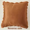 Cushion/Decorative Plush Soft case Solid Color Cushion Cover Red Throw Cover Home Decorative for Sofa Living Room Bedroom Cushion Case