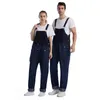 Heren jeans multi-pocket bib overalls hiphop streetwear vracht werkbroek jumpsuits casual los voor mannen vrouwen