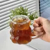 Mokken creatieve ins-stijl druifglas warmtebestendige borosilicaat koffiekopje met handvat melk latte sap glazen water beker J240428