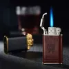 Rizhe Flame de jet bleu en cuir artificiel en cuir artificiel sans gaz à gaz