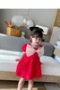 Flickaklänningar 2024 Pudcoco Baby Kid Girls Tulle Tutu Dress 1-7y Summer Kids Clothes Party Wedding Princess Maxi Outfits