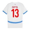 2024 Maillots de football pour hommes de la République tchèque, équipe nationale Schick Soucek chytil chory sadilek trous à la maison chemises de football à manches courtes adultes