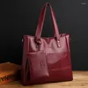 Shoulder Bags Korean Vintage Soft Leather Women Girl Tote Purses And Handbags Satchels Messenger