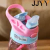 JJYY 480 ml Kids Sippy Cup Butelki z wodą Kreatywne karmienie kreskówek ze słomkami i pokrywkami Proof Portable Toddlers Drinkware 240418