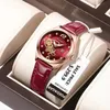 Masowe damskie zegarek na nadgarstek oryginalne luksusowe zegarki dla kobiet wodoodpornych skórzanych kwarcu Kobieta na rękę Złoty trend 240425