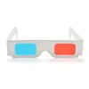 Lunettes de soleil 10pcs Bleu rouge 3D Lunettes Universal Cyan Real Cinemas Cardboard Paper TV Gaming Movie Game