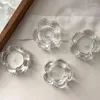 Kandelaars pakket van 4 glazen standaard voor eettafel middelpunt bruiloftsfeestje decoratief decoratief