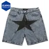 Streetwear Harajuku Denim Shorts Men Patchware surdimensionné Hip Hop Blue Jeans Shorts Summer Casual Woard Shorts 240419