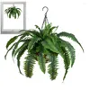 Vases Artificial Fern Leaf Leaves Hanging Baskets Wedding Party Wall Outdoor Decoration UV Resistant Silk Faux Ferns