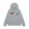 24SS New Trendy Trapstar Rainbow Gradient Letter Tiger Head Embroidered Hooded Hoodie And Sports Guard Pants