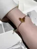 Newly designed bracelets are like cakes Pure Silver Lucky Flower Butterfly Bracelet Agate 18K Gold Rose White with common vnain