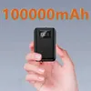 Celular Power Banks Mini Power Pack 100000mAh portátil Bateria externa Pacacada embutida em Cable Power Backup Battery J240428