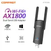 Cards CF953AX WiFi 6 USB Adapter 2.4G & 5G AX1800 High Speed USB3.0 Wireless Dongle Network Card MT7921AU WiFi6 Adapter For Win10/11