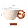 Mugs Korean Insregular Coffee Cup Creative Handle Ceramic Juice Drinking Mug 300ml High Quality Home Office Cute Water