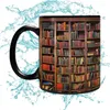 Tasses en céramique 3d bibliothèque étagère tasse de tasse de conception d'espace créatif