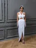 Saias simples Vestido de noiva de cetim clássico minimalista minimalista de noiva Prom completa skrit de duas peças saia
