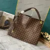 LVSE TOTE SAG en cuir authentique Womens Classic Vintage Sac à provisions Vintage Vintage Woven Handle épaule Damieres Luxury grande capacité Hand