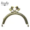 KissDiy 10st 8.5cm 3 Antik brons Silver Metal Purse Frame Coin Kiss Clasp Handle Diy Bag Hardware Accessorie Craft Skräddare 240419