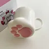 Mokken schattige kat klauw keramische koffiekopje Japanse cartoon cup creatief water beker witte drankbodem J240428
