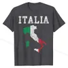 Camisetas para hombres Mapa de la bandera Italia Itan Itano Familia Camiseta de regalo impresa