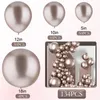 Décoration de fête 8pcs Set Metrallic Ballon Chrome Ballons décorations en argent métallique