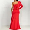 Basic Casual Dresses African Style Elegant Party Y Evening Women Long One Shoder Bodycon Split Female Ruffles Maxi Red Dress Drop Deli Dhajv