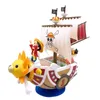 Jednoczęściowy statek figura lufy zabawka peryferyjna super słodka mini -łódź zmontowana modelem jednoczęściowy statek ślepy na urodziny prezent urodzinowy 240426