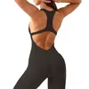 Ensembles actifs Nclagen Suite de yoga en une seule pièce sans manches sans manches sans femme sportswear Sexy Gym Clothe