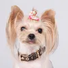 PU Deri Köpek Yakalamalar Set Moda Desenleri Küçük Orta Köpekler İçin Tasarımcı Yakalar Cat Chihuahua Çay Fincanı Yavruları Shih Tzu Kaniş Kahverengi L B50