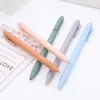 PCS Macaron Color Manual Gel stylos 0,5 mm Fine Point Black Ink Office Bure