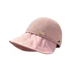Bérets Sun Hat Protection élégante avec trou pour les femmes pliables anti-UV Brim Cap Beach Travel Jardinage respirant