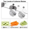 LMETJMA 18 Types Adjustable Mandoline Slicer Stainless Steel Vegetable Julienner Grater Onion Potato Slicer Cutter KC0326 240422