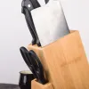 Porta per coltello a blocchi per coltello in bambù in bambù Multifunzionale Strumento per coltello da cucina in legno Porta organizzatore