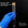 10pcs 20pcs Lab extérieur dia 25 mm en verre rond à fond TUBE à essai avec bouchon de liège à plat épaissis - Réaction en bouche Verbe