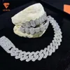 Churrasqueiras de jóias da moda dentes de prata de hip hop moissanite grades removíveis de cristal de ouro personalizado aparelho para homens