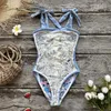 Menas de banho feminina Double -Sidlaided Wear One Piece Swimsuit 2024 PRIMIDADE CARTA MULHER MULHER PROJO BAIO BAIO MONOKINI NATA